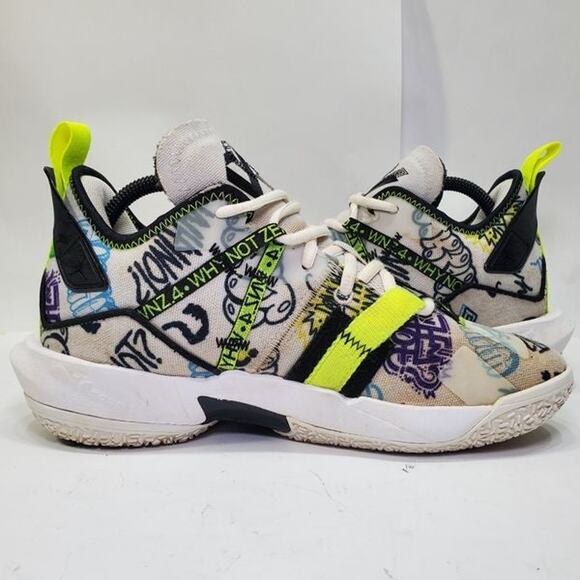 Nike Jordan Why Not Zer0.4 GS ‘Graffiti’ DD9659-007 Sneaker Shoes Boys Size 7Y - Picture 3 of 10